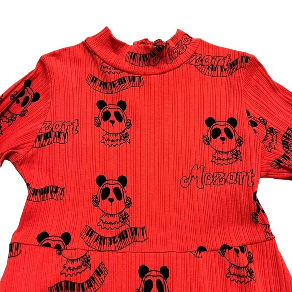 Mini Rodini 8-9Y Red Mozart Panda Dress - Picture 2 of 6